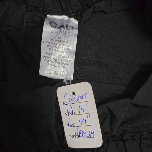 Cali Sport Black Lightweight Capris Elastic Waist Size Medium - Picture 7 of 7